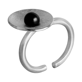 Zweifinger-Silberring mit Perle - Modell 208-BP
